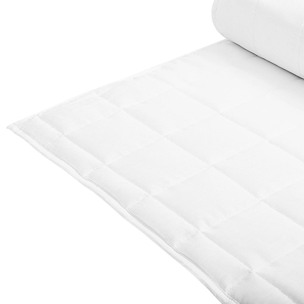 Piumino in misto poliestere bianco misura unica 135 x 200 cm imbottitura leggera trapuntata