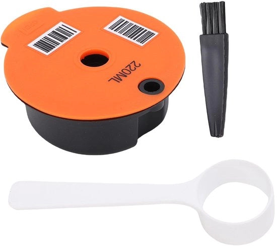 Set Completo per Capsule di Caffè Riscaldabile - Filtri di Caffè Riciclabili - Supporto per Filtri di Caffè - Qualità Alimentare - Spazzola per Pulizia - Kit Completo per Capsule di Caffè - Capsula di Caffè Riscaldabile