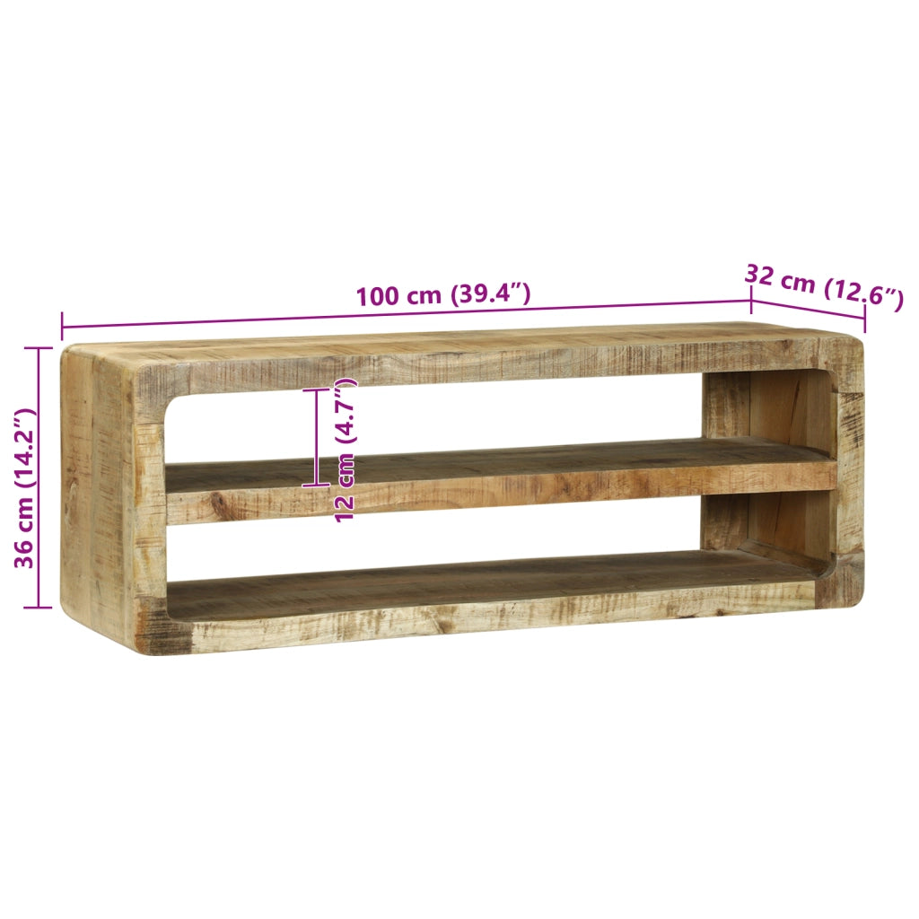 Mobile TV 100x32x36 cm Legno Massello Mango