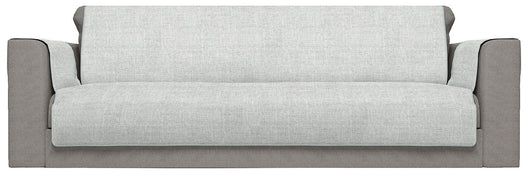Copridivano con Copri Braccioli Seduta 125 cm in Poliestere Grigio