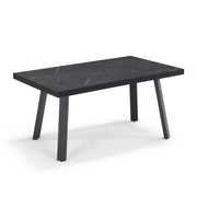 Tavolo allungabile da pranzo Pietra Nera 160X90 modello MIRO’ fino a 260 CM per sala da pranzo, cucina e soggiorno, design moderno con top in melaminico