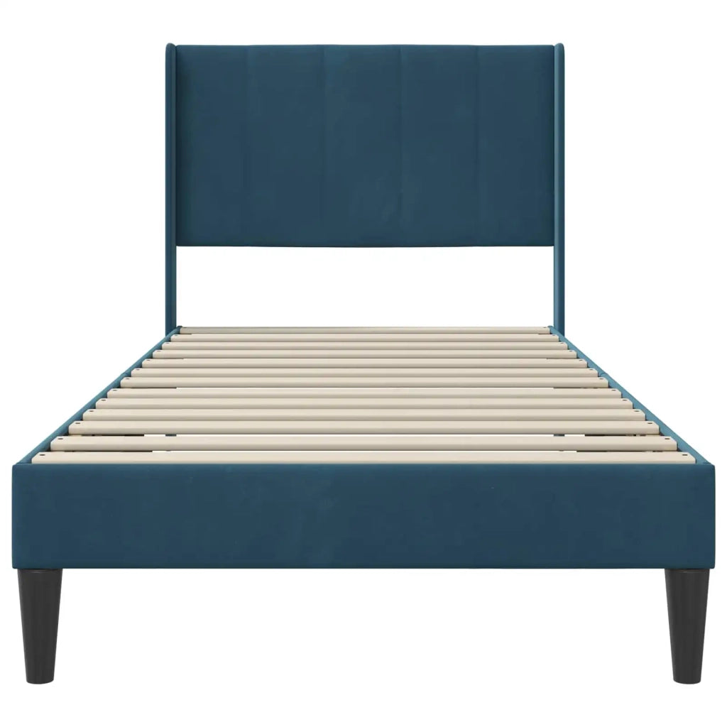 Struttura del letto con testiera Blu 100 x 200 cm Velluto 42027490