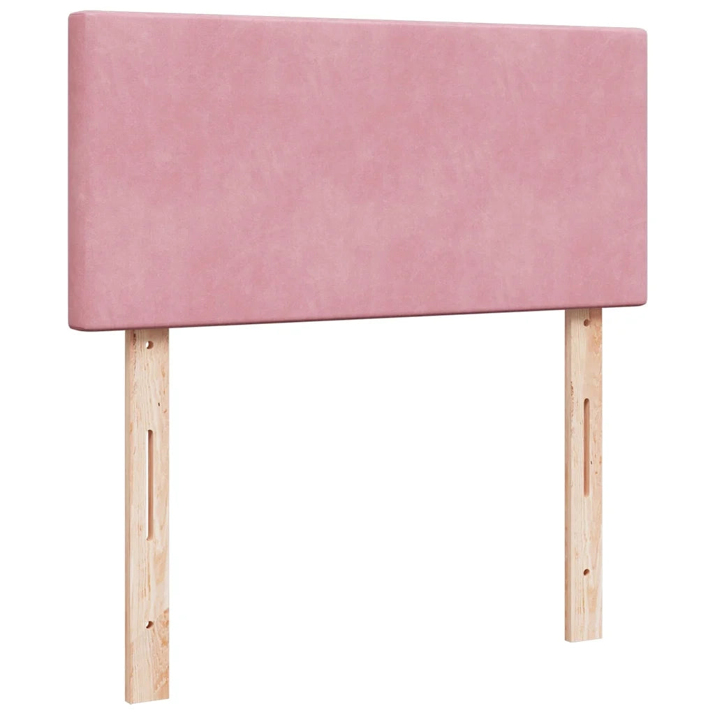 Struttura Letto Pouf con Materassi Rosa 180x200 cm Velluto 3312910