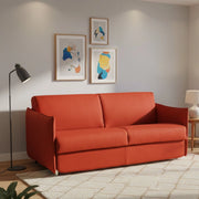 Trovo, Divano Letto 2 Posti Sfoderabile Made in Italy, 180x95 cm Arancione