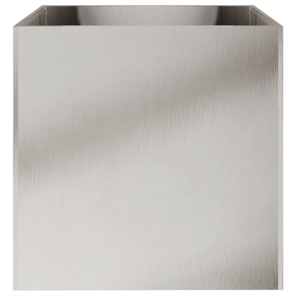 Fioriere 2 pz Argento 49x47x46 cm in Acciaio Inox