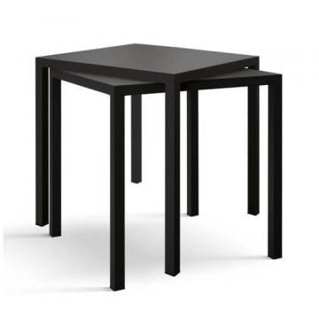 TAVOLO AUTOLIVELLANTE QUADRATO IN METALLO VERNICIATO 70X70X74 CM ANTRACITE OKX