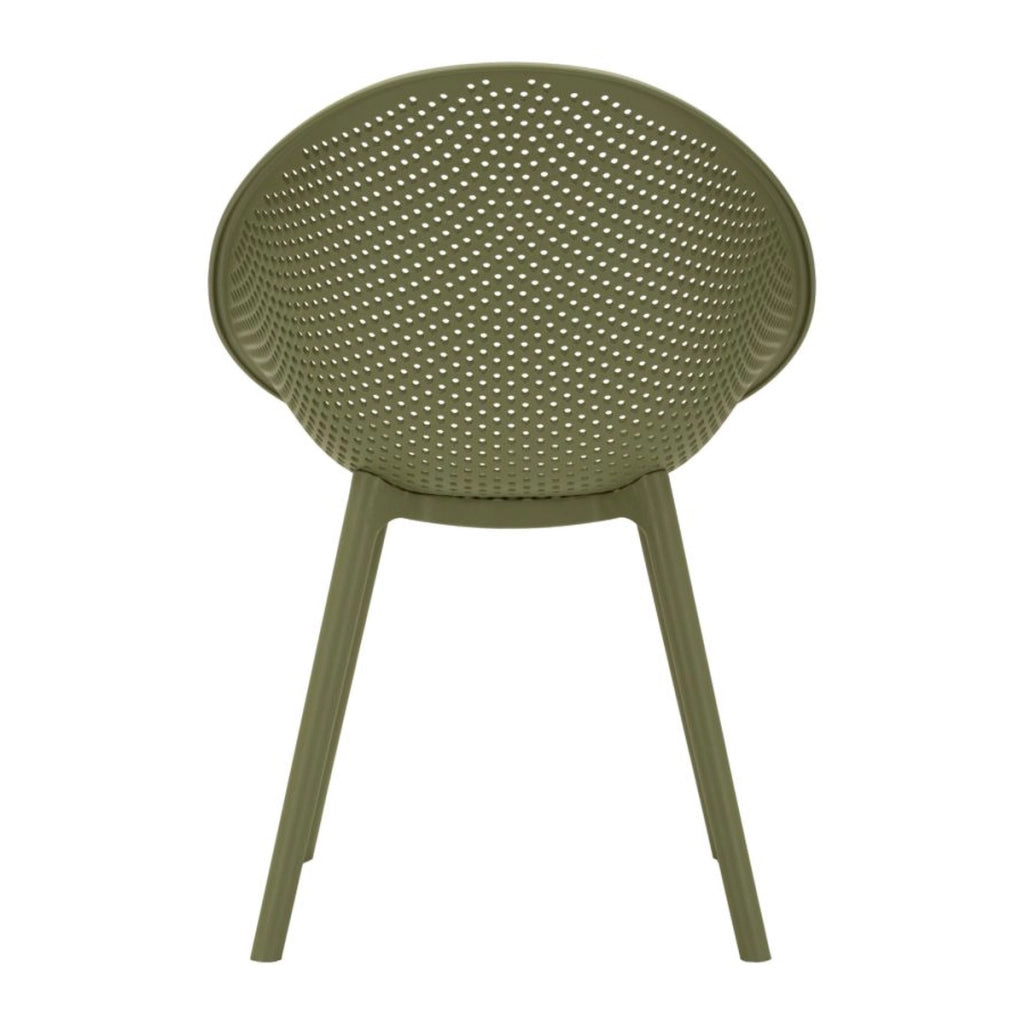Set di 2 Sedie VKH1085, Verde, Plastica, 59x59x83 cm