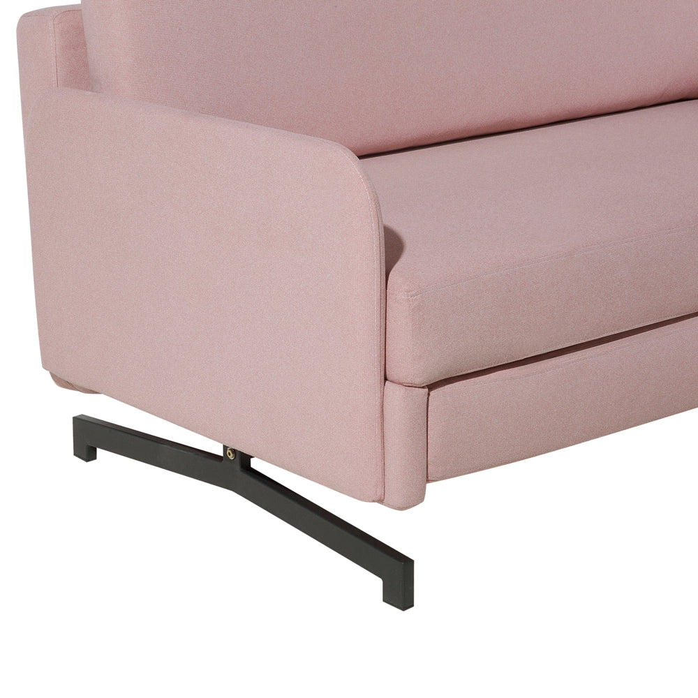 Divano Letto Tessuto Rosa 2 Posti Soggiorno Stile Moderno divano convertibile Soggiorno