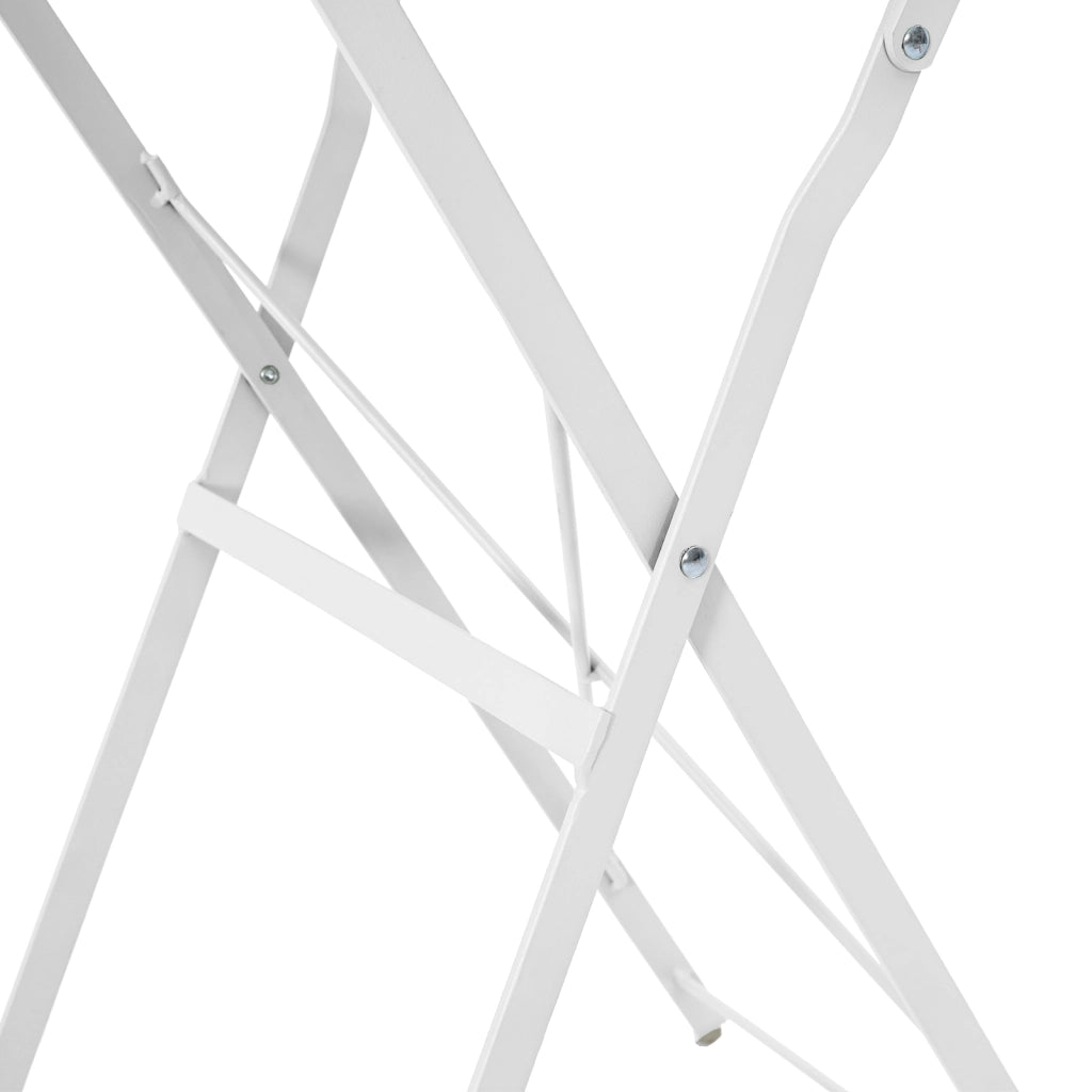 Tavolo da Bistrot Pieghevole Bianco Ã˜50x71 cm in Acciaio Verniciato