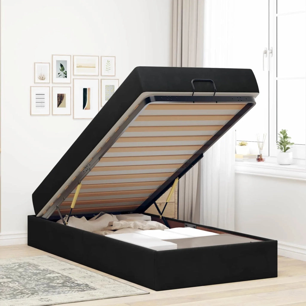 Struttura letto con materasso 2 pcs Nero Velluto 3399524