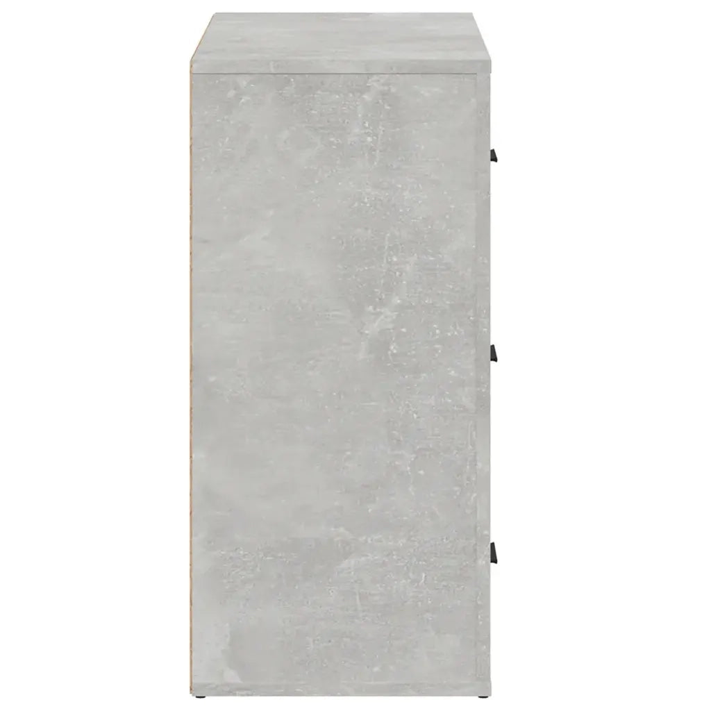 Credenza Grigio Cemento 80x33x70 cm in Legno Multistrato 816580