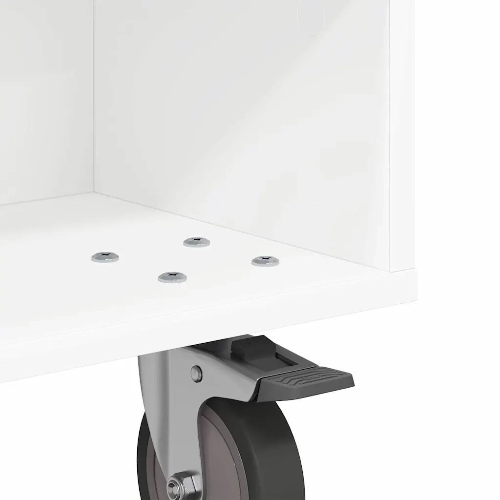 Tavolino con Ruote Bianco 50,5 x 50 x 30 cm 891024