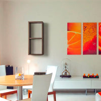 Mensola Rettangolare 2 Scomparti da Parete 70x30x15,5 cm in Fibra di Legno Morgana Marrone Talpa