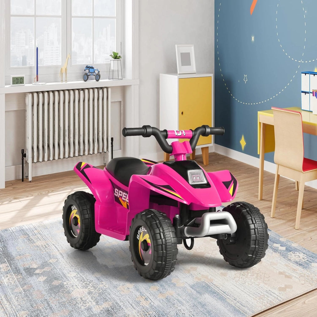 Auto elettrica per bambini, Quad elettrico per bambini ATV 6V, camminata anteriore/posteriore, sedile ergonomico, ruote antiscivolo, caricatore incluso, carico 30 kg, per ragazzi e ragazze 3