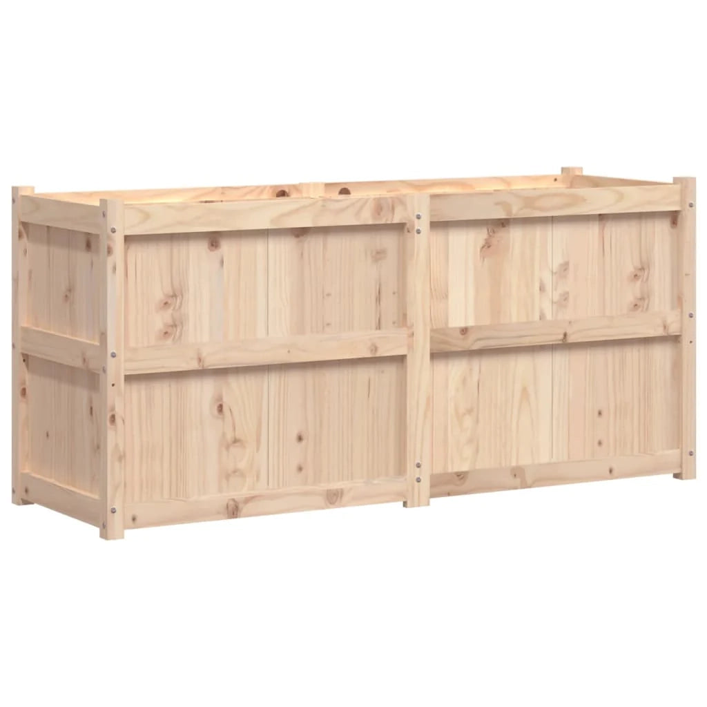 Fioriera rialzata per piante fiori terrazza giardino 150 x 50 x 70 cm legno di pino massiccio marrone 02_0037447