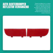 Riflettore di Sostituzione per Bumper Posteriore - 2 Pezzi - Superficie Liscia - Alta Precisione - Cassetta Rossa Delicata - Numero di Riferimento OE 6398260440/6398260540