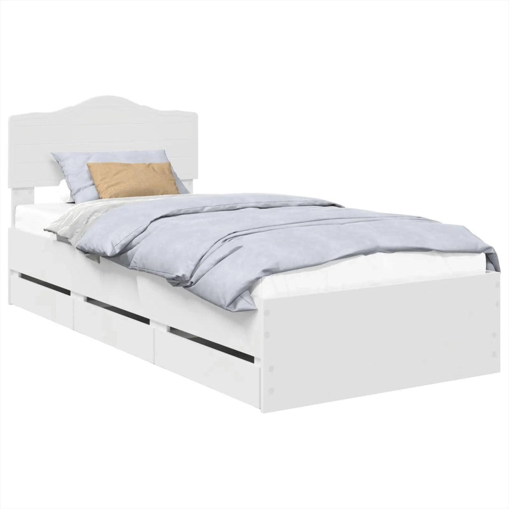 Struttura del letto Bianco 90 x 200 cm Legno Ingegnerizzato