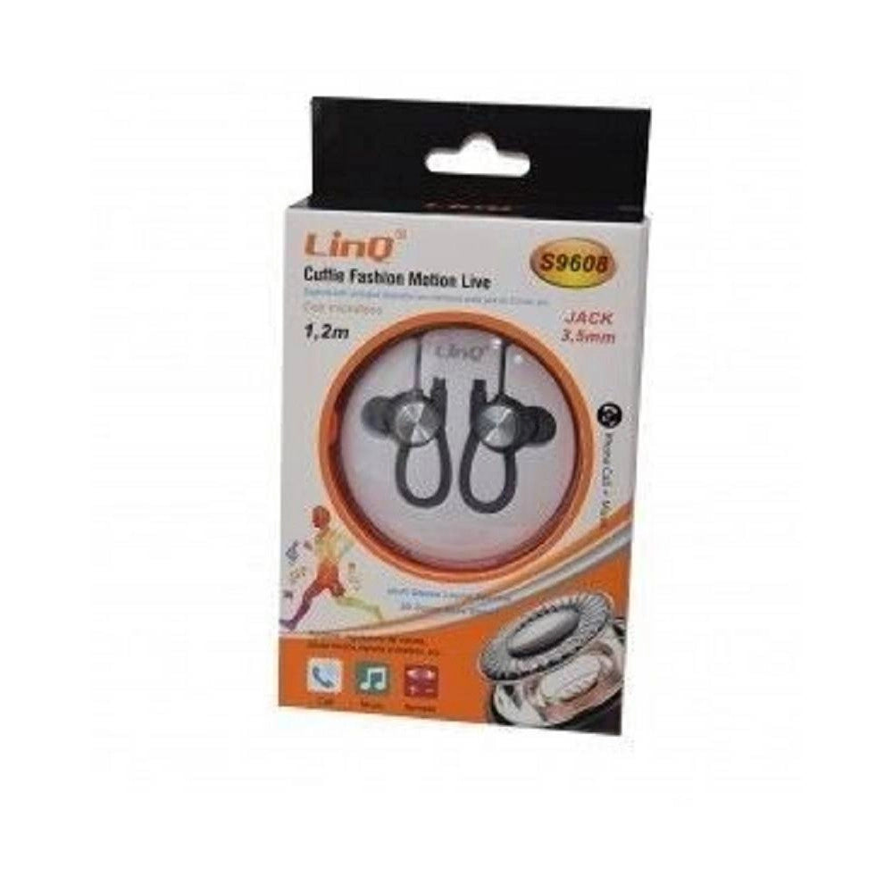 Trade Shop - Auricolari Cuffie S9608 Con Microfono Fashion Motion Live Sport Jack 3.5mm 1.2mt -