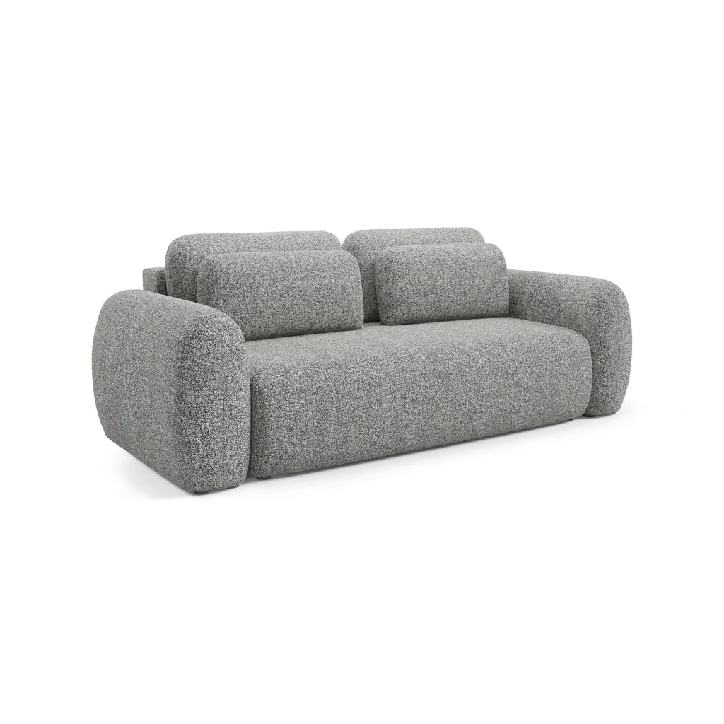 Sessame, Divano Letto 3 Posti Contenitore, 266x121 cm Grigio