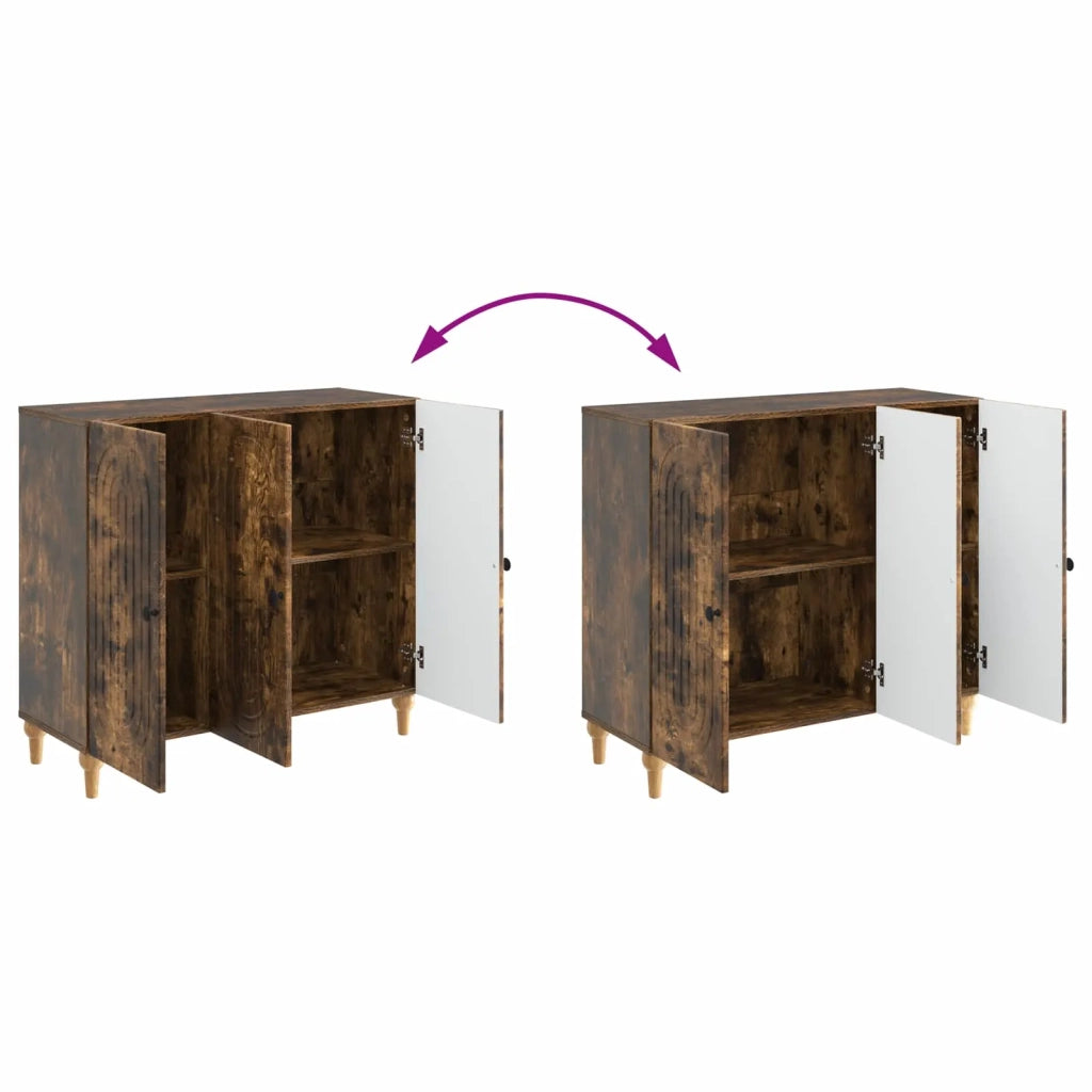 Credenza Rovere Fumo 89 x 34,5 x 80 cm Legno ingegnerizzato