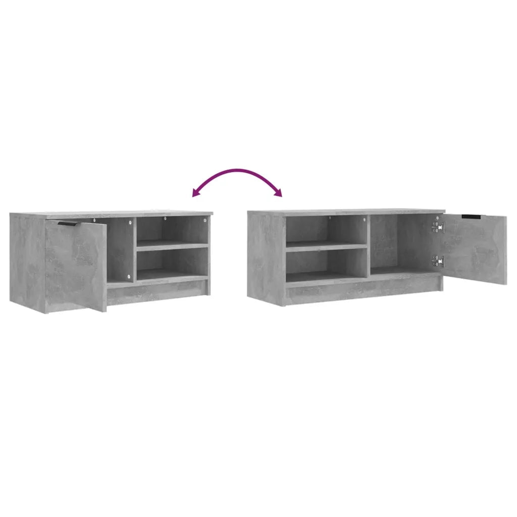 Mobili TV 2 pz Grigio Cemento 80x35x36,5cm in Legno Multistrato 811475