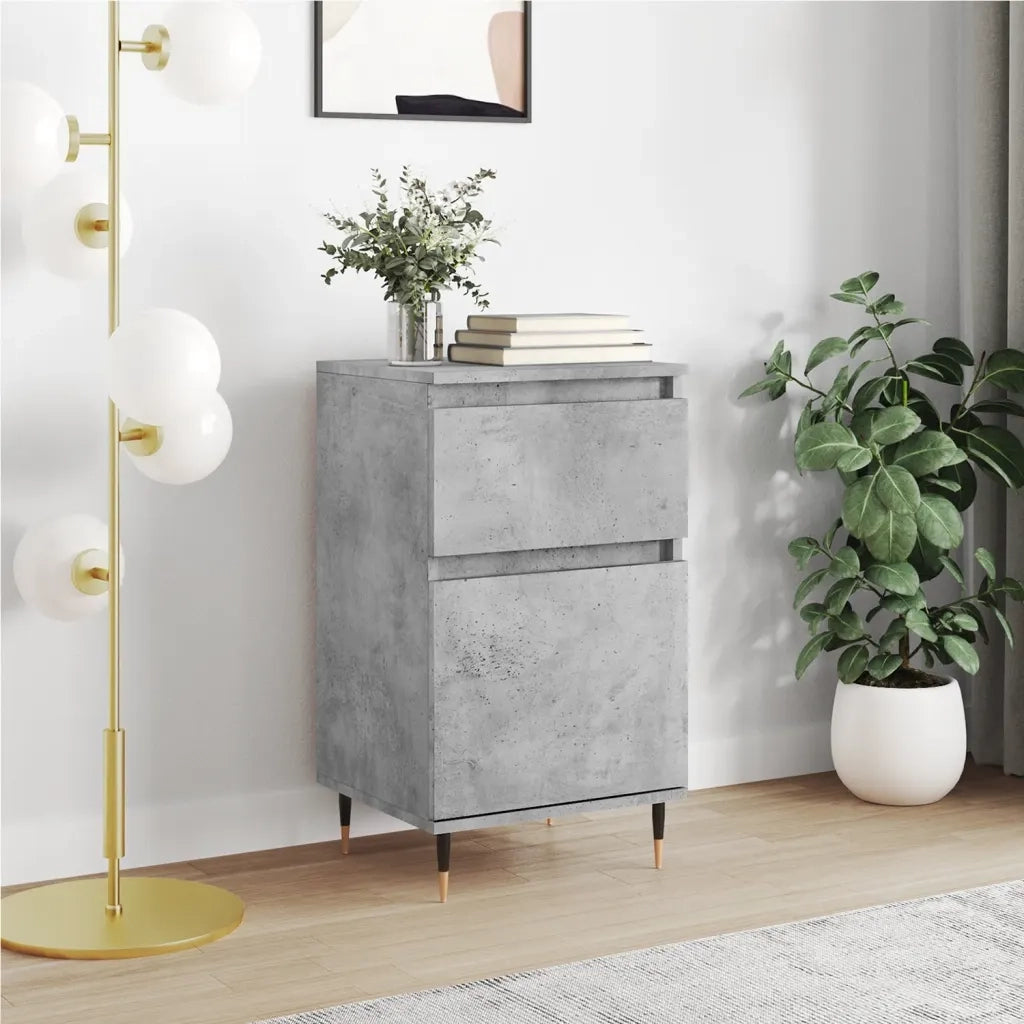 Credenza-Buffet-Armadio da cucina Grigio Cemento 40x35x70 cm in Legno Multistrato 227052