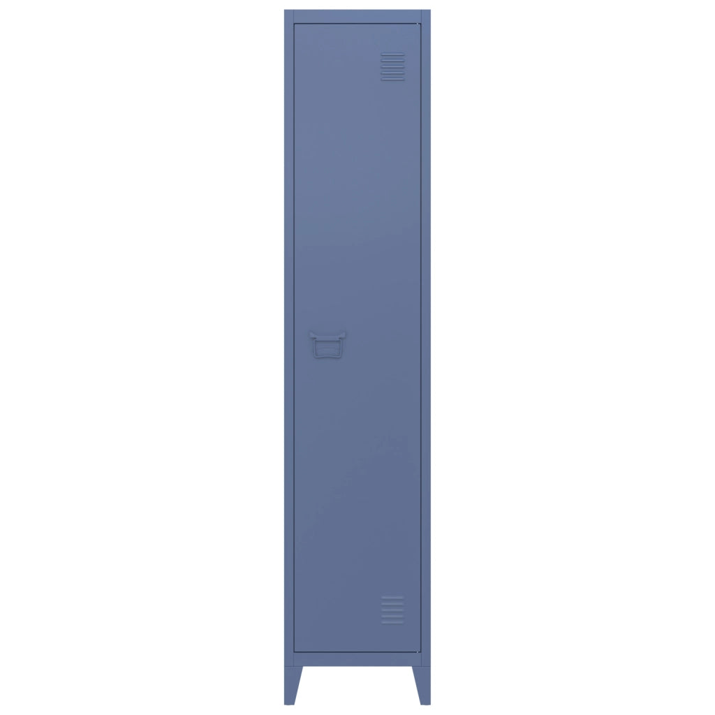 Armadio in metallo 1 anta blu grigio MAEVA