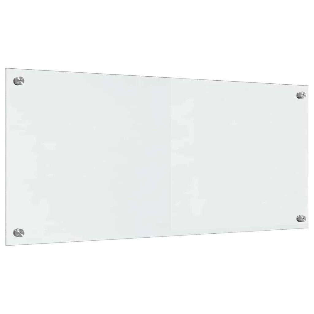 Set di 2 paraschizzi moderni per cucina 90 x 40 cm resistenti al calore pratici in vetro temperato trasparente 02_0056300