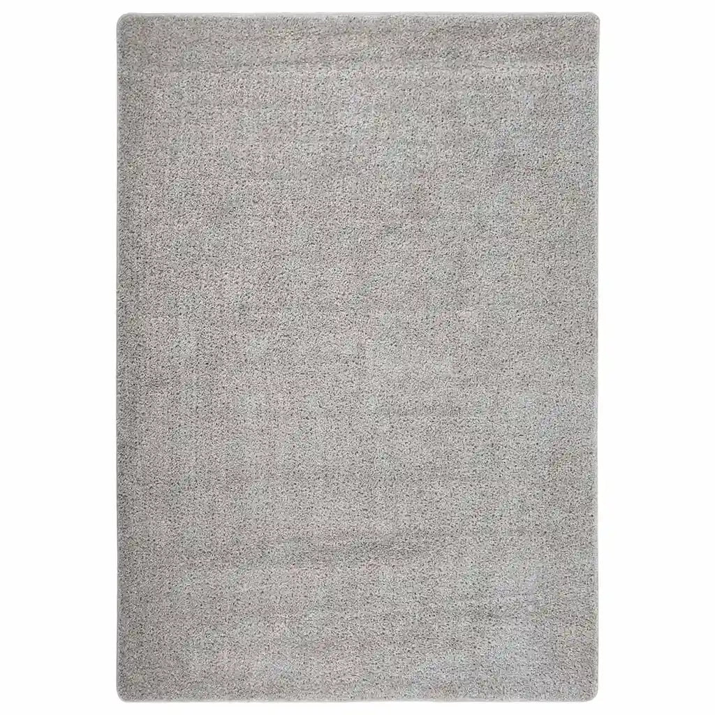 Tappeto Shaggy Grigio Chiaro 160x230 cm Antiscivolo 340385
