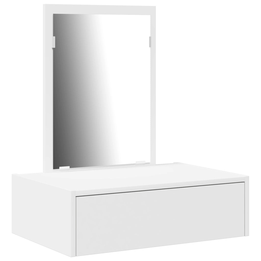 Tavolo da trucco a parete Bianco 60x40x70 cm