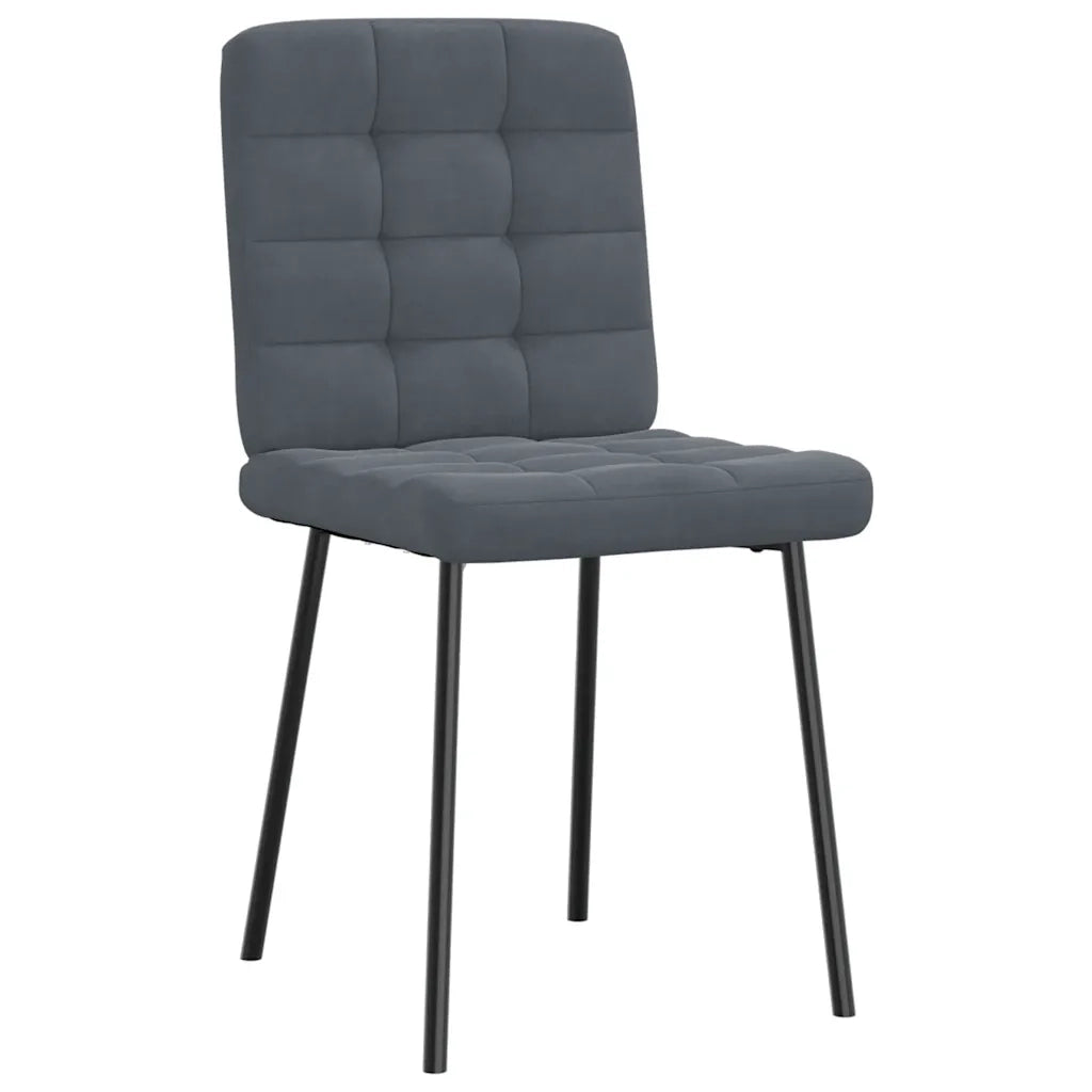 Sedie da Pranzo 4 pz Grigio Scuro in Velluto 3315181