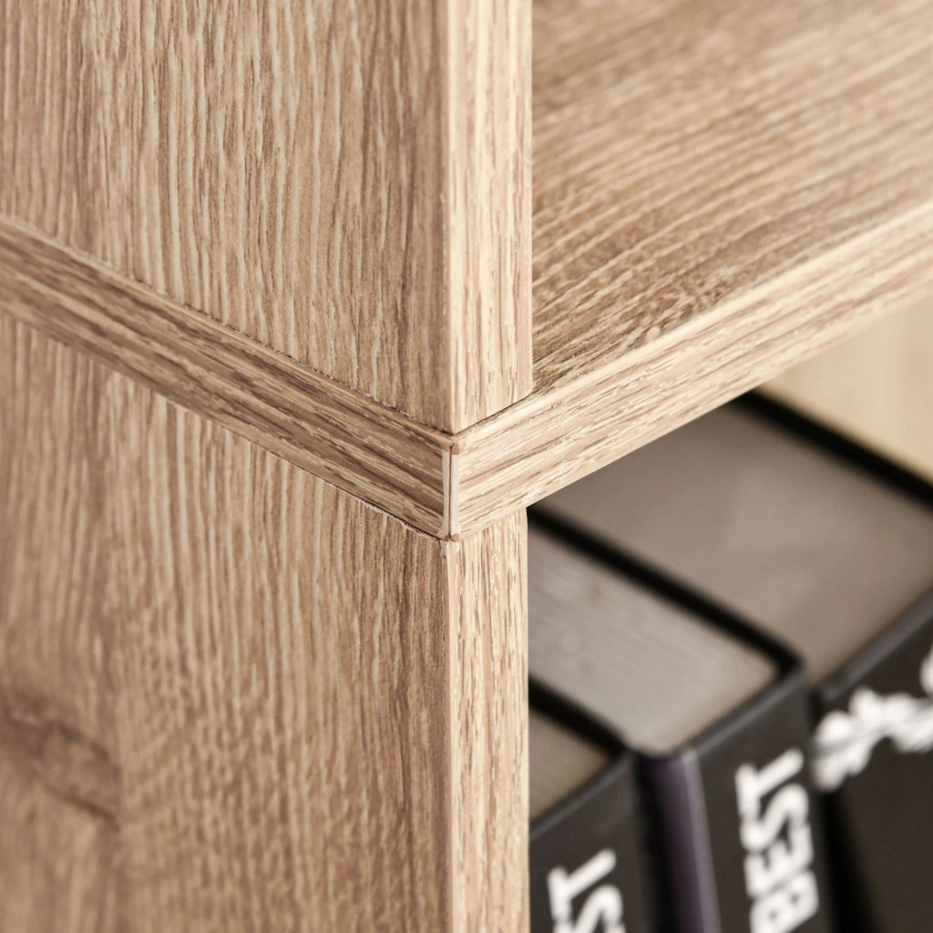 Libreria 5 Livelli Ripiani Regolabili ¨C zephmum ¨C Legno Naturale 63x29x176