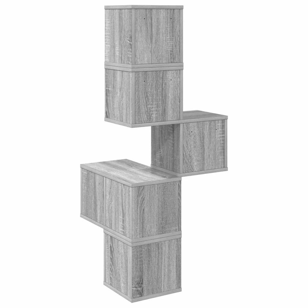 Mensola Angolare da Parete Sonoma grigio 48 x 48 x 120 cm 8012233