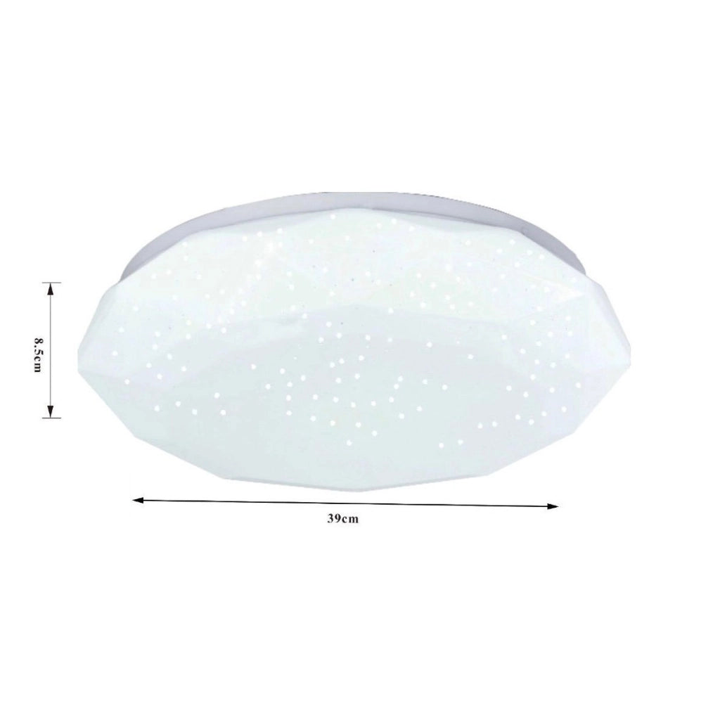 PLAFONIERA LED 48W 3000K-4000K-6500K LUCE REGOLABILE STILE DIAMANTE 31599