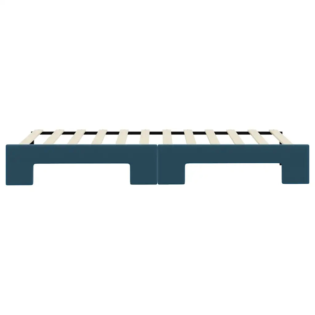 Divano Letto con Letto Estraibile Blu 80x200 cm in Velluto 3196683