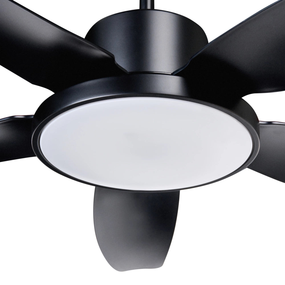 Ventilatore da soffitto con luce Materiale sintetico nero Telecomando Moderno Soggiorno scandinavo