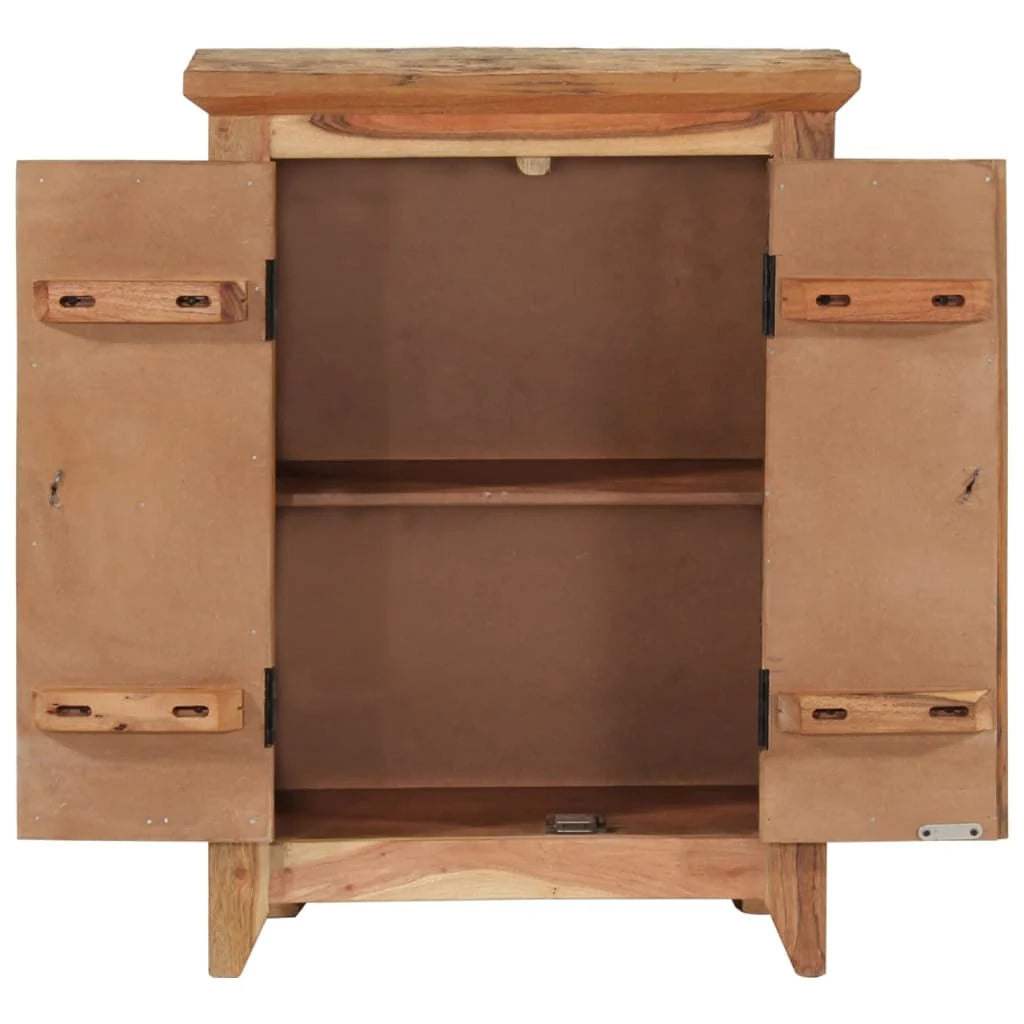 Credenza buffet cassettiera mobile contenitore organizer cucina soggiorno soggiorno 55 x 33 x 75 cm legno massello di acacia e legno di recupero marrone 02_0029588