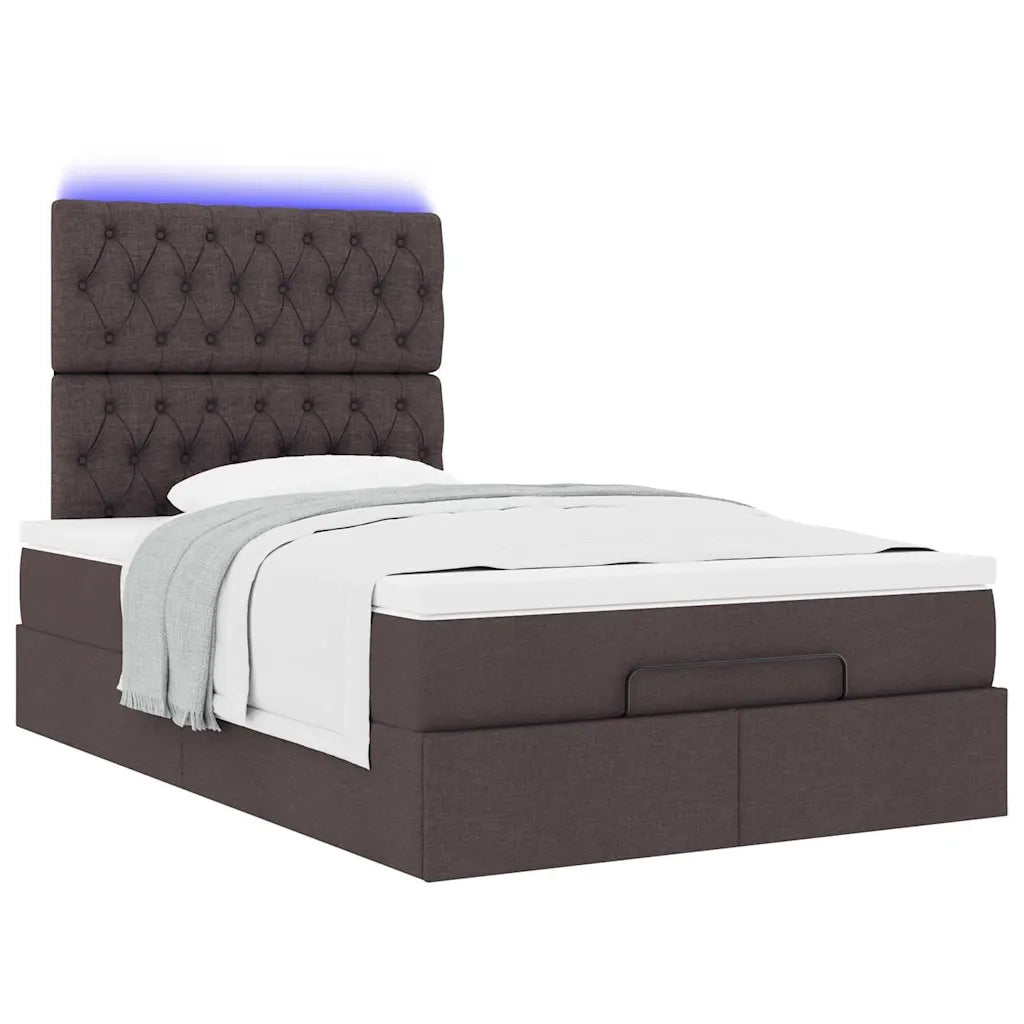 Struttura Letto Pouf con Materasso 120x200 cm in Tessuto 3314082