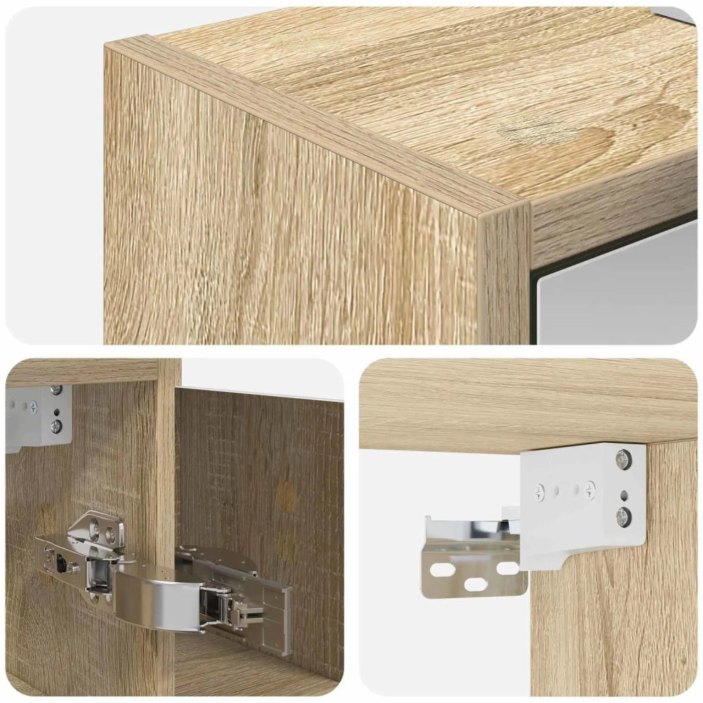 Mobiletto per specchio da bagno Rovere Sonoma