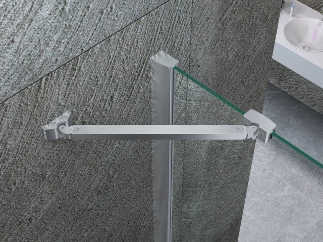 Porta doccia battente esterno cristallo 8mm trasparente h.195 Pura Trasparente 8mm,120 cm