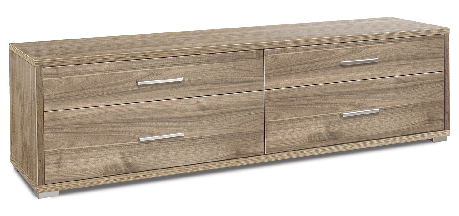 Mobile Basso 4 Cassetti 179x50x47 cm Noce Stelvio