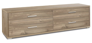 Mobile Basso 4 Cassetti 179x50x47 cm Noce Stelvio