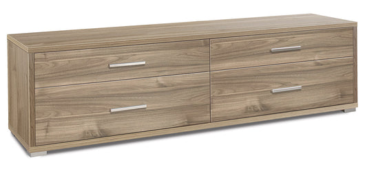 Mobile Basso 4 Cassetti 179x50x47 cm Noce Stelvio
