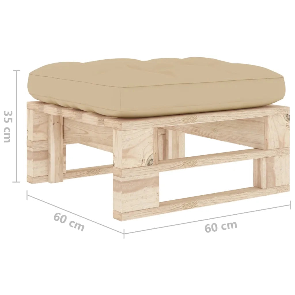 Ottomana da Giardino Pallet in Legno di Pino Impregnato CFW1581676