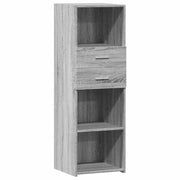Buffet credenza cassettiera armadio mobile contenitore organizer cucina soggiorno salotto rovere Sonoma alto 40 x 42,5 x 124 cm legno ingegnerizzato grigio 02_0035362