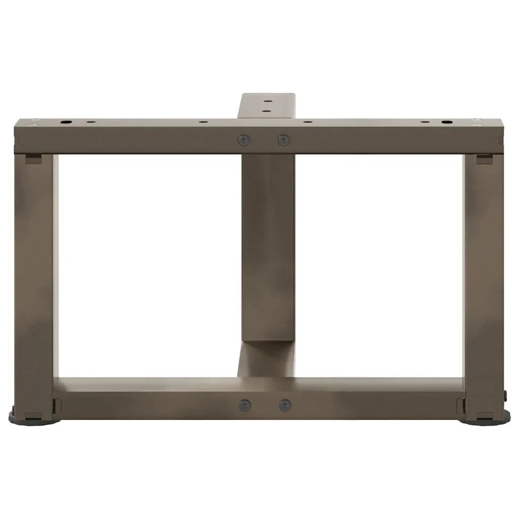 Gambe per Tavolino da Caffè a Forma di T 2 pz Nere 50x25x(30-31) cm Acciaio 4013011