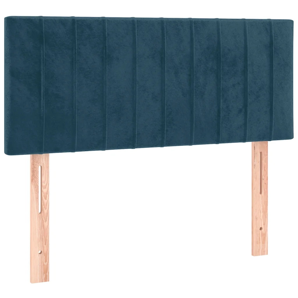 Letto a Molle con Materasso e LED Blu Scuro 120x190 cm in Velluto 3270169
