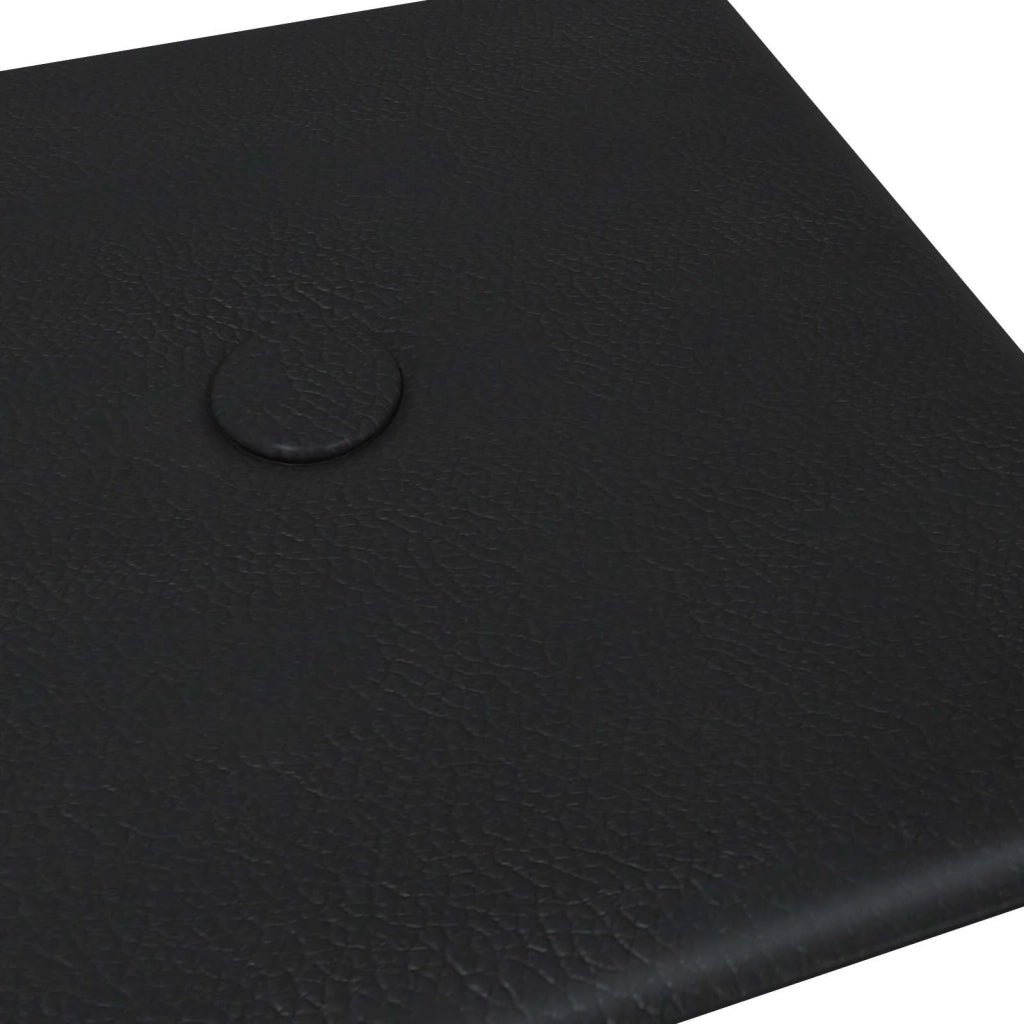 Testiera da Parete 12 pcs Nero 30 x 15 cm Pelle Sintetica 42046507