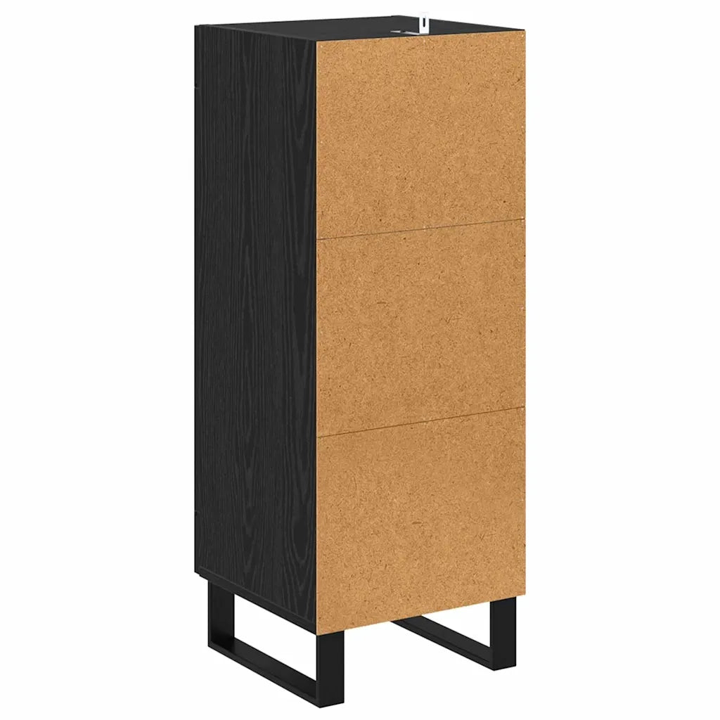 Credenza | Madia | Buffet da pranzo | Armadio da pranzo Rovere Nero 34,5 x 34 x 90 cm