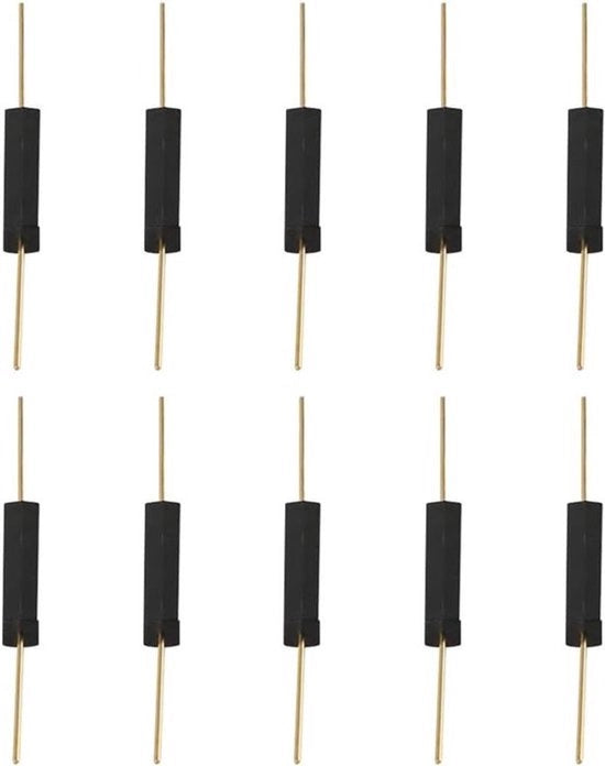Rietenschakelaars - Rietbuizen - Impermeabili in plastica - Antinterferenza - Interruttori magnetoreattivi - Adatto per installazioni elettriche - Nero 10 pezzi